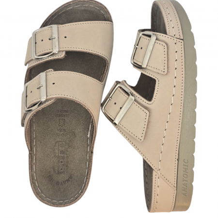 593 -as női Doss bőr papucs - beige [3]