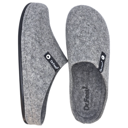 601-es férfi Dr Feet gyapjú papucs - szürke [4]