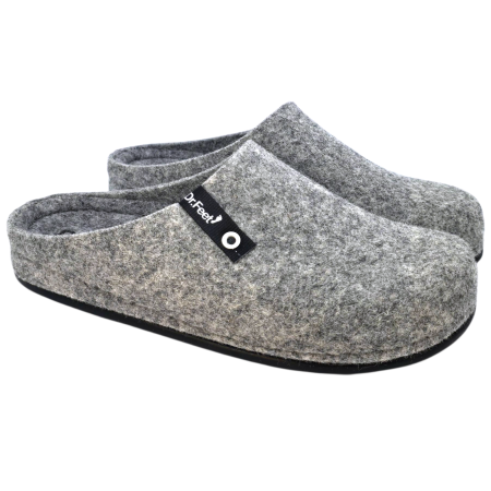 601-es férfi Dr Feet gyapjú papucs - szürke [1]