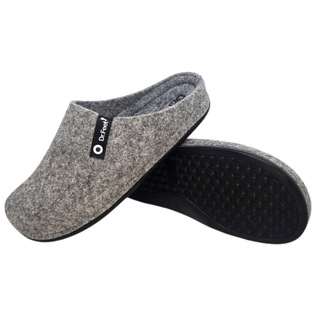 601-es férfi Dr Feet gyapjú papucs - szürke [6]