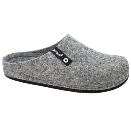 DR FEET LÁBBELI - 601-es férfi Dr Feet gyapjú papucs - szürke