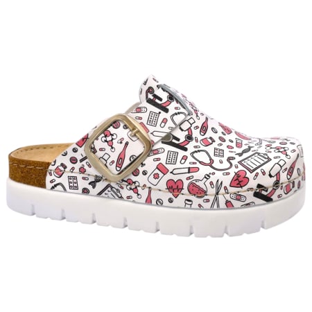 Lábbeli - 610 -es női Doss bőr papucs - rózsaszín orvosi