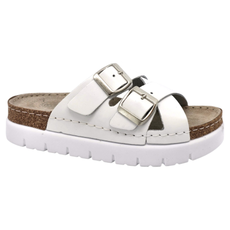 Lábbeli - 638 -as Doss női papucs - fehér