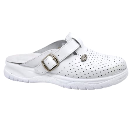 Lábbeli - 764 -es női Doss bőr papucs - fehér