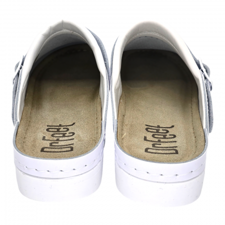 9014 -es női Dr Feet bőr papucs - fehér [2]