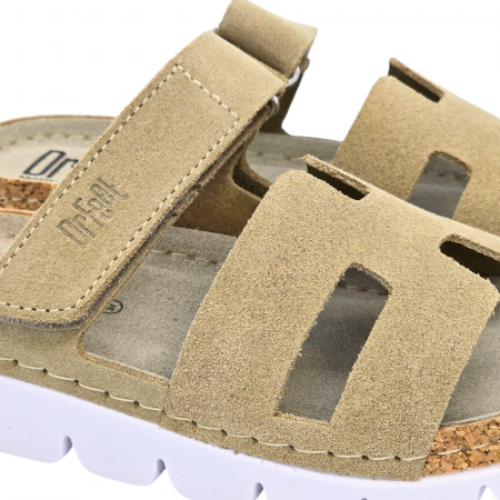 9018 -as női Dr Feet bőr papucs - cappuccino barna [2]