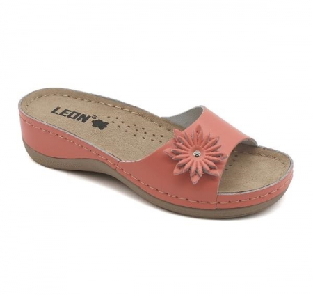 Női nyitott papucs - Leon - 915 - os noi Leon bor nyitott papucs - korall