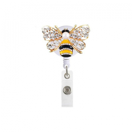 Kihúzható jelvény tartók - Kerek kihúzható jelvény tartó - Happy Bee