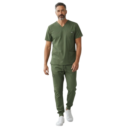 Műtős együttes - férfi - Műtös fárfii együttes Matteo - oliva zöld