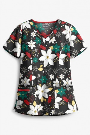 Mintàs női köpeny - Mintás nöi köpeny " Holiday Poinsettia " (H626HOY)