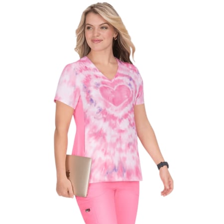 Mintàs női köpeny - Rózsaszín szivecske mintás női köpeny - Tie Dye Heart