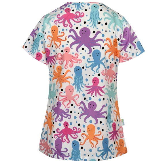 Bluza medicala alba cu caracatita [3]