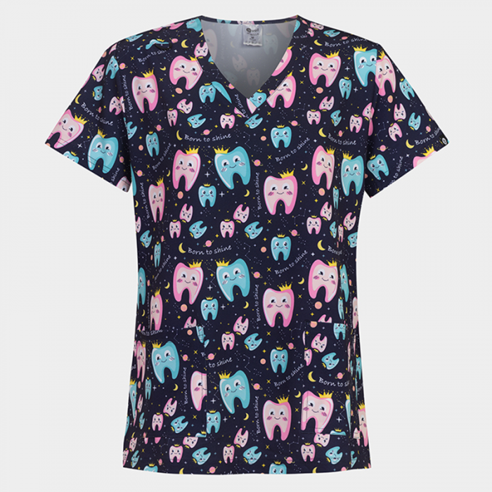 Bluza medicala albastru - Born to shine [3]