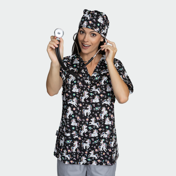 Bluza medicala - Flower Unicorn [7]