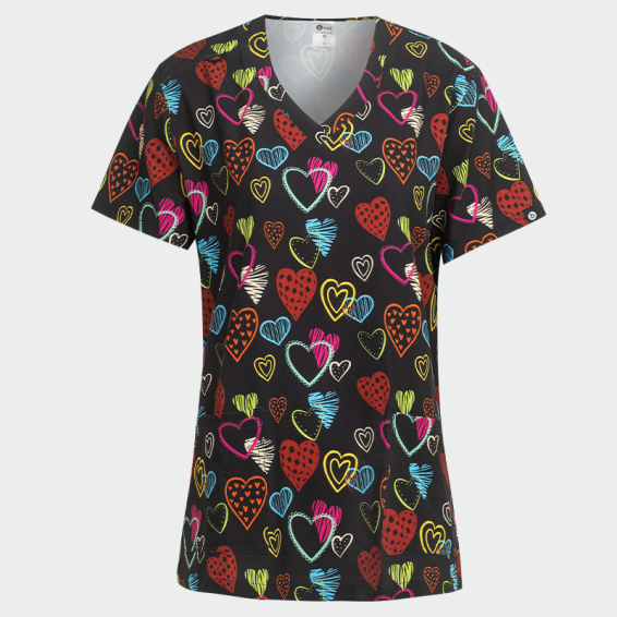 Bluza medicala neagra - Colours of love [4]