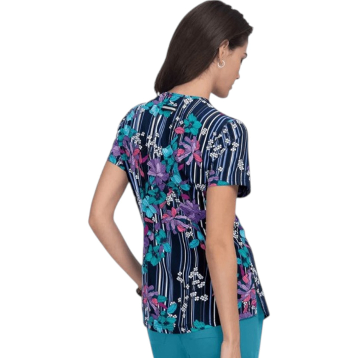 Bluza medicala - Striped Floral [2]