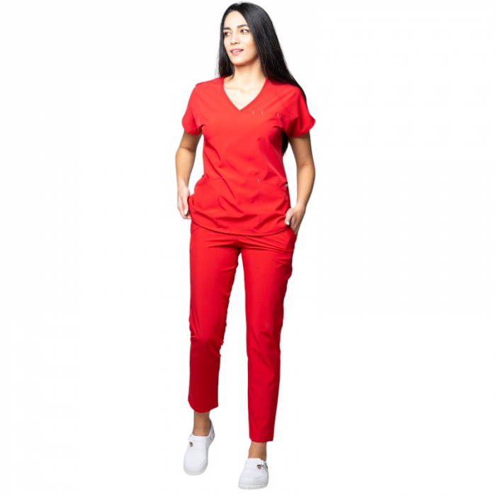 Costum medical  Ambra dama - rosu [3]