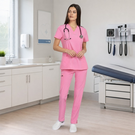 Costum medical Bella - roz [6]