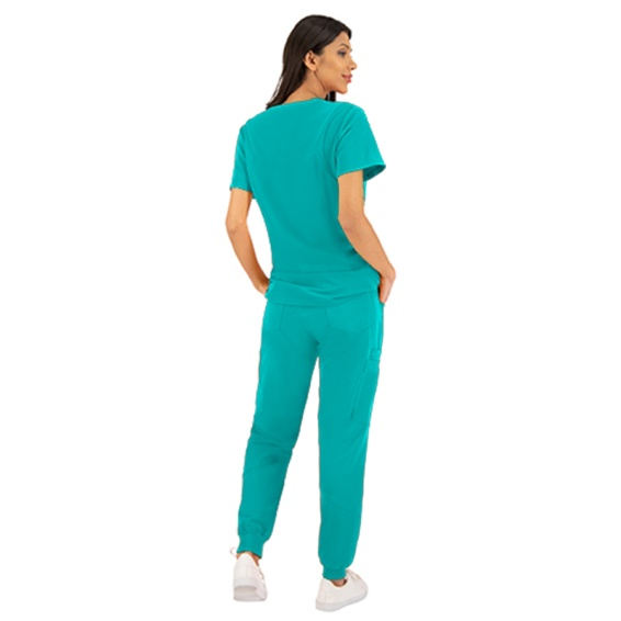 Costum medical Justina dama - turcoaz verde [2]