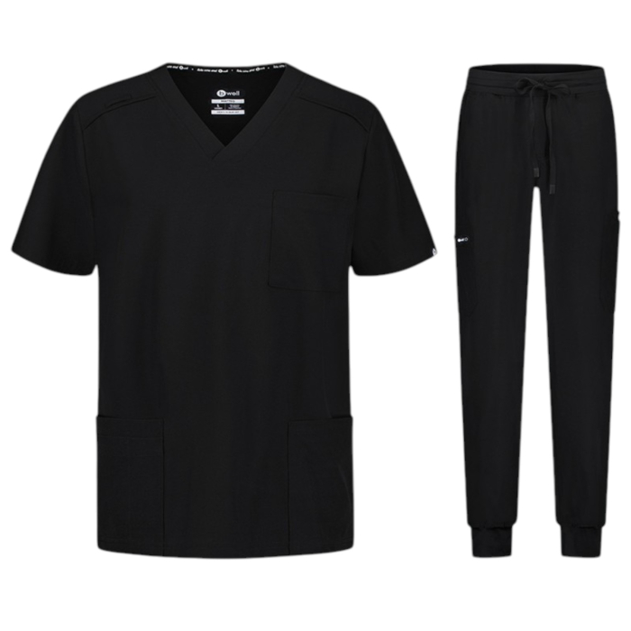 Costum medical Matteo - negru [2]
