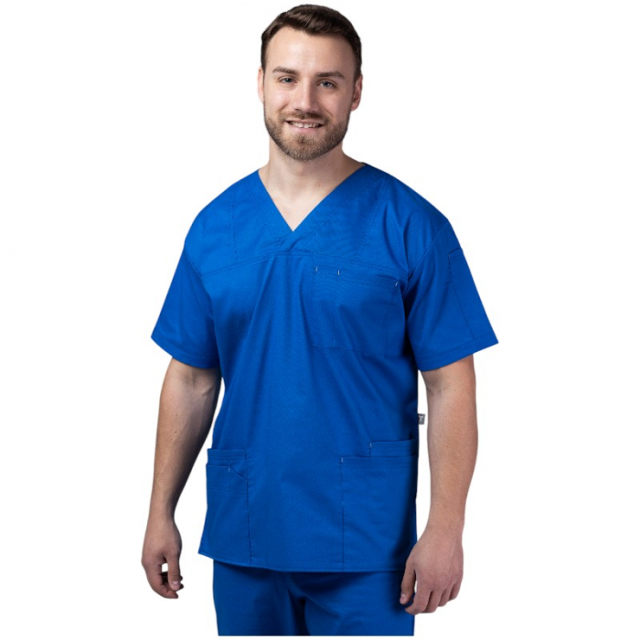 Costum medical PREMIUM unisex - albastru marin [4]