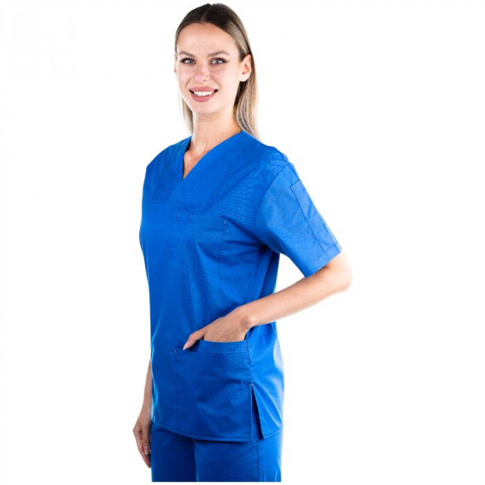 Costum medical PREMIUM unisex - albastru marin [2]