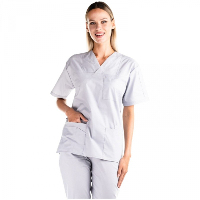 Costum medical PREMIUM unisex - argintiu [2]