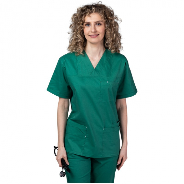 Costum medical PREMIUM unisex - verde forest [2]