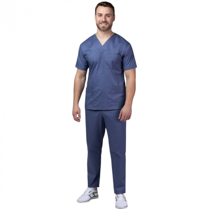 Costum medical PREMIUM unisex - gri petrol [4]