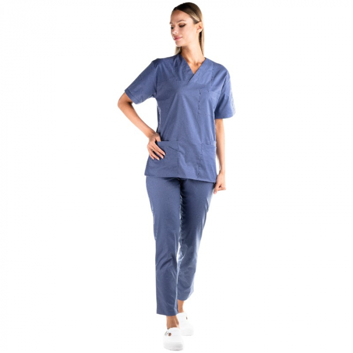 Costum medical PREMIUM unisex - gri petrol [2]