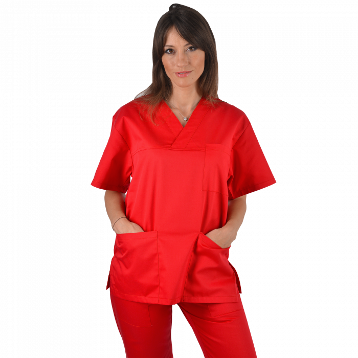 Costum medical rosu - unisex [2]