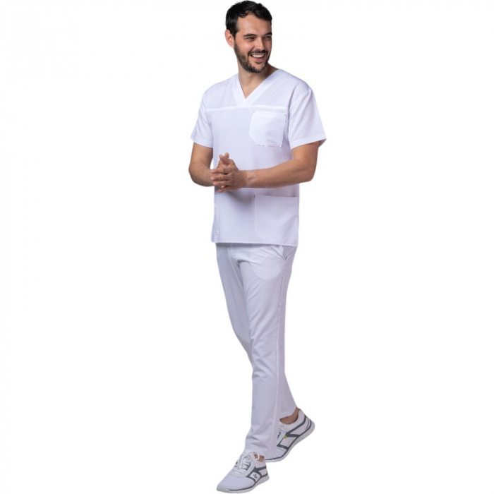 Costum medical Stellar unisex - alb [2]