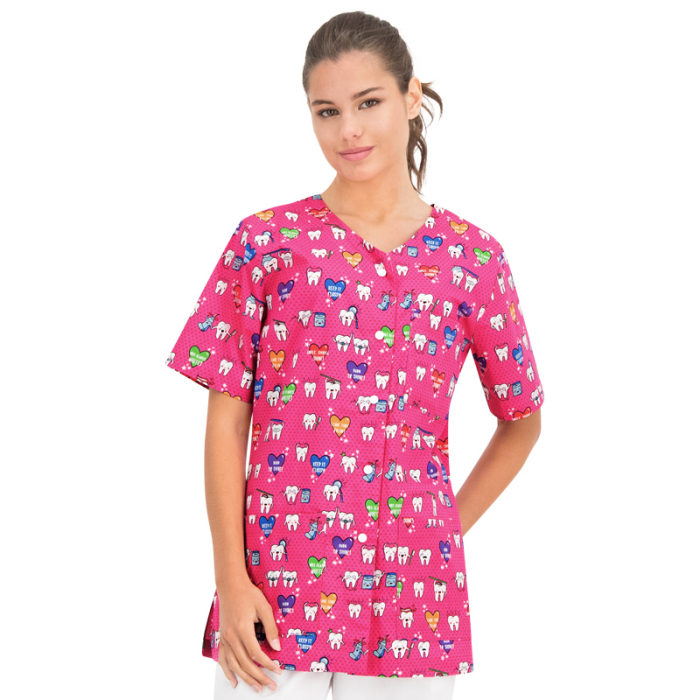 Halat medical roz cu dintisori si capse [3]