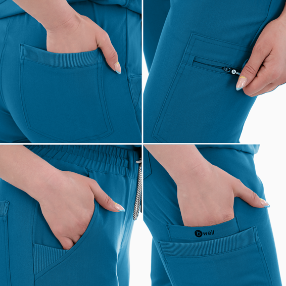 Pantaloni tip jogger caribbean blue - Ricci [3]