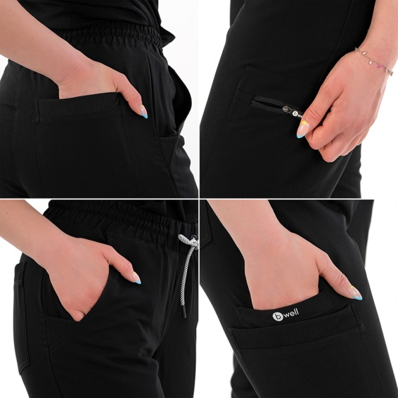 Pantaloni tip jogger negru - Ricci [3]