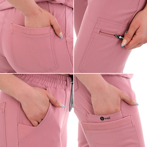 Pantaloni tip jogger roz - Ricci [2]