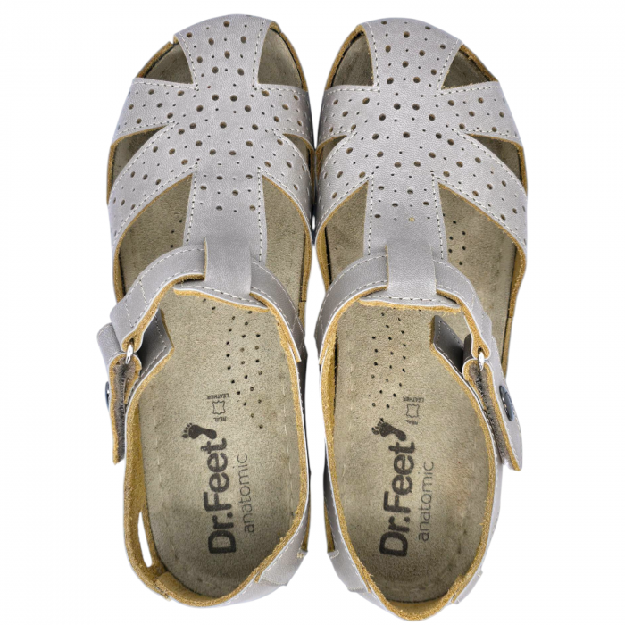 Pantofi Dr Feet 2023 gri maroniu - dama [3]