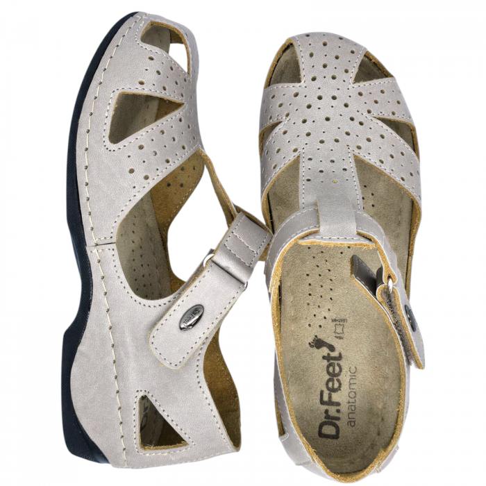 Pantofi Dr Feet 2023 gri maroniu - dama [4]