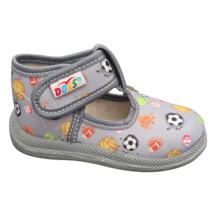 Papuci de casa Doss 5 gri fotbal - baieti [2]
