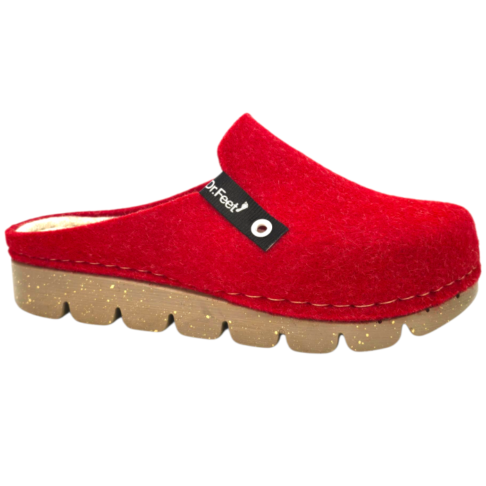 Papuci de casa Dr Feet 1107 rosu - dama [1]