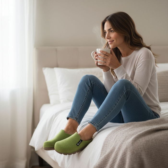 Papuci de casa Dr Feet 1107 verde - dama [8]