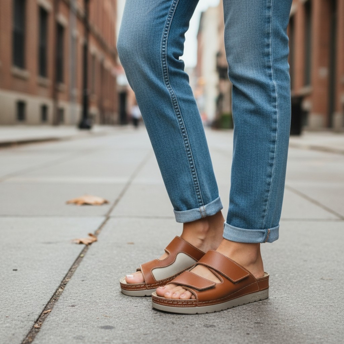 Papuci Doss 514 maro - dama - pentru picior cu monturi [6]