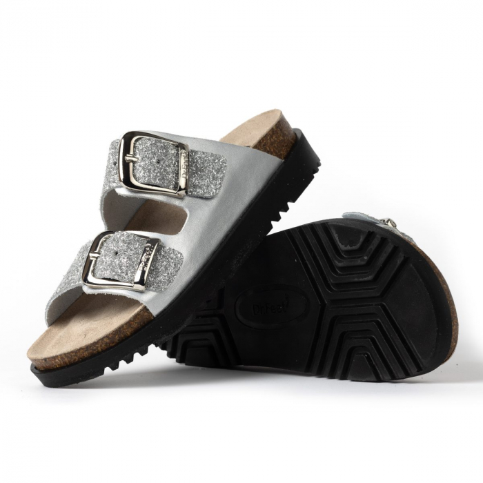 Papuci Dr Feet 16003 argintiu - dama [5]