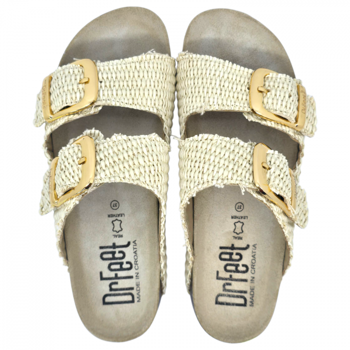 Papuci Dr Feet 16003 natural bej - dama [4]