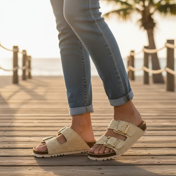 Papuci Dr Feet 16003 natural bej - dama [6]