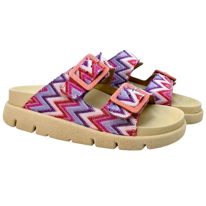 Papuci Dr Feet 16019 roz cu imprimeu - dama [2]