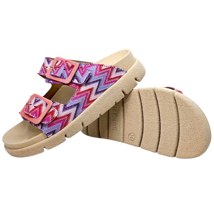 Papuci Dr Feet 16019 roz cu imprimeu - dama [3]