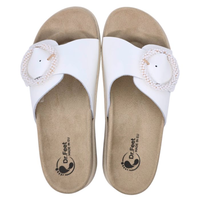 Papuci Dr Feet 16028 alb - dama [5]