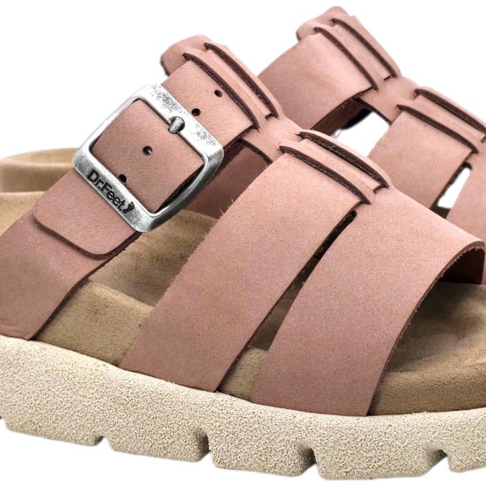 Papuci Dr Feet 16030 roz pudra- dama [3]