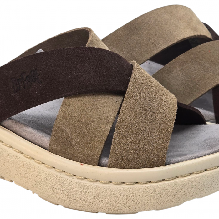 Papuci Dr Feet 18002 bej cu maro - dama [3]